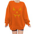 thumbnail image 1 of Nouveaux Hauts pour Femmes 2023 Mode Imprimé Col Rond Pull Manches Longues Blouse Confortable Chandail en Molleton Coupe Décontractée Surdimensionné pour Femmes, 1 of 4