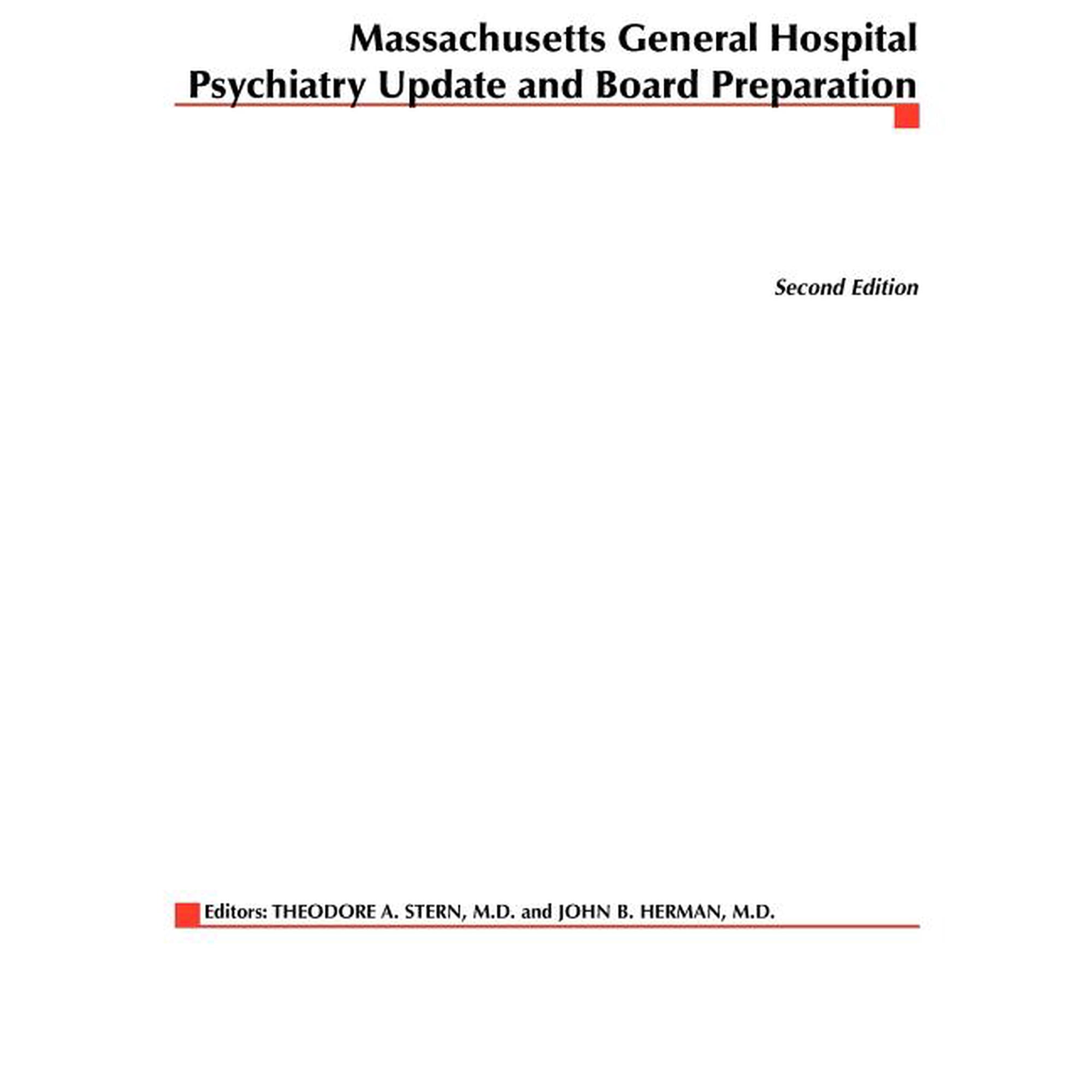Massachusetts General Hospital Psychiatry Update & Board Preparation, (Paperback)