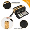 thumbnail image 3 of FORMRS Pencil Case with 3 Compartments Zipper Pouch, Elementary School Level and up, Orange Flowers Pattern, 3 of 8