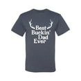 thumbnail image 2 of Wild Bobby, Best Buckin Dad Ever Funny Hunting, Father's Day, Men Graphic Tees, Vintage Heather Blue, 5XL, 2 of 3