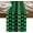 Green Black, variant on St Patrick Watercolor Irish Shamrock Table Runners 13x36 Inches Long Linen Burlap Table Runner, Leaf on Burlap and Green Grid Tablerunners Dresser Scarf for Kitchen Dining