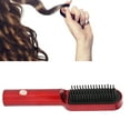 thumbnail image 4 of 2 In 1 Hair Curler Comb, Anti Scald Hair Straightener Brush Fast Heating Portable  For Home For Salon Red, 4 of 8