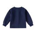 thumbnail image 4 of Bobifish Newborn Boys Long Sleeve Crewneck T‑Shirt Henley Button Placket Fleece Top, 4 of 5