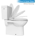 thumbnail image 2 of Bingirl 17-Inch 2-in-1 Dual Seat Biscuit PP Toilet Seat, Round, Soft Close, Quick Install, 2 of 6