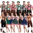 thumbnail image 5 of IUYRTFE Women's Oktoberfest Dirndl Dress Short Sleeve Floral Print Bavarian Costume for Beer Festival Party, 5 of 6