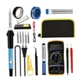 thumbnail image 4 of Juego de accesorios para soldador de 60 W, fácil de transportar, temperatura ajustable de 200 a 450  degreeC, herramientas para tallado y reparación de con multímetro, 4 of 8