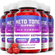 (5 Pack) Keto Tone Keto ACV Gummies - Supplement for Weight Loss - Energy & Focus Boosting Dietary Supplements for Weight Management & Metabolism - Fat Burn - 300 Gummies