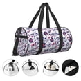 thumbnail image 3 of Fotbe music Skull record mike Bolsa Deportiva de Lona Plegable con Estampado, Bolsa de Gimnasio con Bolsillo Seco/Húmedo, Bolsa de Viaje Ultraligera de Gran Capacidad, 3 of 6