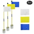 thumbnail image 1 of Crestgolf Golf Flagstick Putting Green Flag Hole Cup Set for Yard Golf Pin Flag Multi Color 3Pcs, 1 of 6