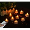 thumbnail image 3 of Velas LED para té Mookray, 12 unidades, mando a distancia de 3,6 cm, 3 of 7