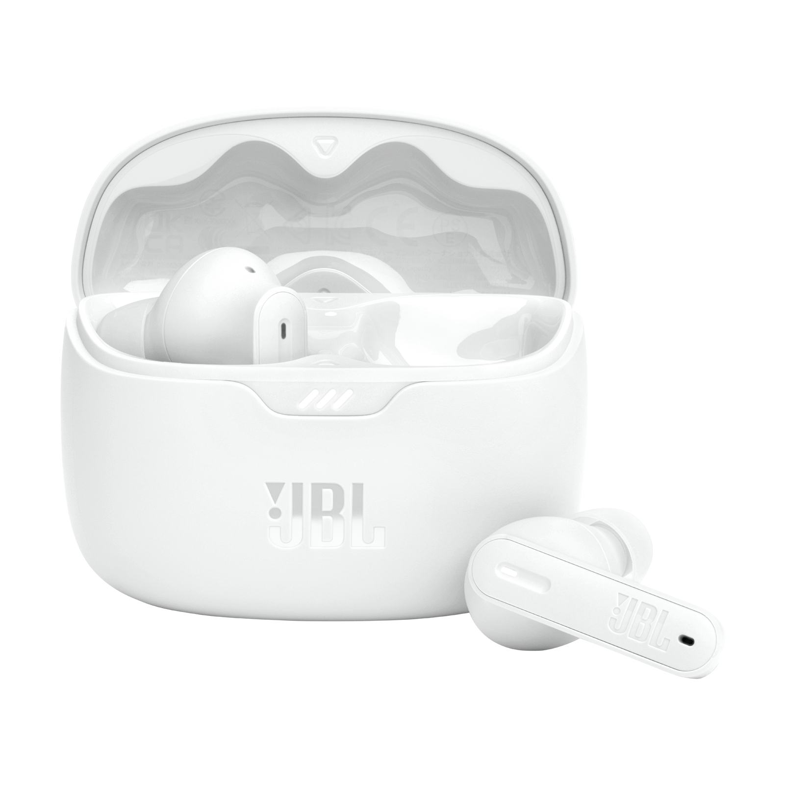 JBL Tune Beam True Wireless In-Ear Earbuds, White, JBLTBEAMWHTAM