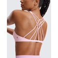 thumbnail image 4 of Sostén CRZ YOGA Sensación Desnuda con Tirantes Cruzados y Soporte Medio Rosa M, 4 of 5