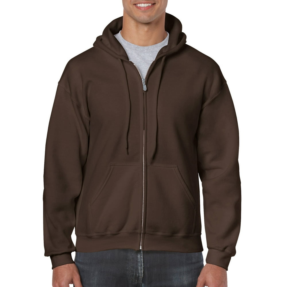 Gildan - Gildan Mens Heavy Blend Full Zip Hooded Sweatshirt, 3XL, Dark ...