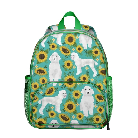 Cadeau pour Amoureux des Chiens Sac à Dos Étudiant – Empreinte de Patte de Chiot Ludique avec Design de Dessin Animé Os et Queue, Style Aquarelle Artistique pour l'École
