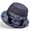Navy, variant on Sun Hats CQXIDFH Women Solid Color Flower Decor Wide Brim Cloche Bowler Hat, Elegant Bow Design Headwear for Daily and Formal Occasions, Baseball Caps (Navy, One Size)