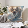 thumbnail image 6 of Xecao Cool Cloud White Dragon Print Soft Velvet Decorative Throw Pillow Covers, Square Cushion Cases for Bed, Sofa, Living Room, Car, and Indoor Outdoor Use-18"x18", 6 of 8