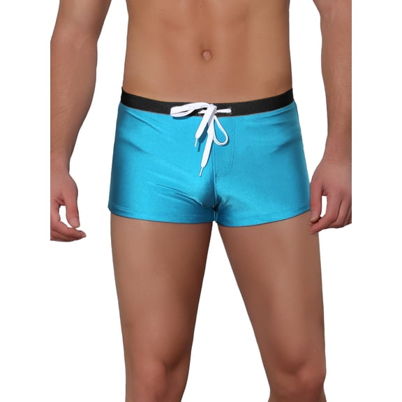 Lars Amadeus Men's Solid Color Elastic Waist Summer Pool Swimwear Shorts