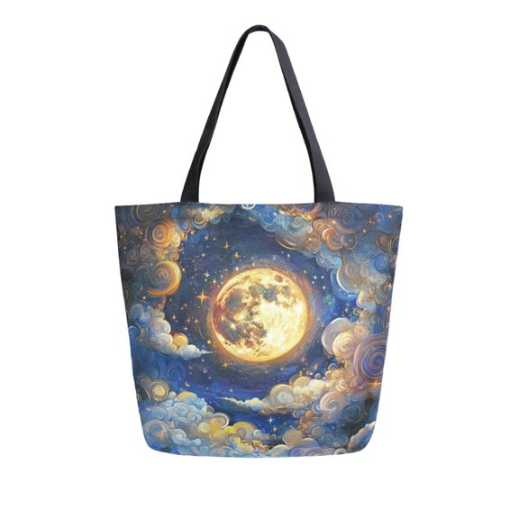 DIXRUYEE Tote Bag Women Weekender Travel Bag Shoulder Handbag Celestial Whispers Printed
