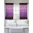 thumbnail image 5 of Purple Geometric Sheer Curtains 45 Inch Length 2 Panels Set Window Treatments, Ombre Modern Abstract Art Rod Pocket Semi Curtains for Living Room/Bedroom/Kitchen Décor, 104"W x 45"L, 5 of 7