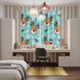 thumbnail image 4 of Christmas Blue Kitchen Curtains Window Panels, Xmas Cute Elk Winter Leaves Cartoon Snowflake Insulated Window Treatment Curtain, Grommet Curtains for Bedroom/Living Room/Bathroom, 2 Piece 52"Wx84"L, 4 of 8