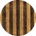 thumbnail image 1 of Ahgly Company Indoor Round Abstract Brown Modern Area Rugs, 8' Round, 1 of 4