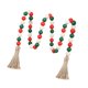 thumbnail image 2 of Guirnalda de cuentas de madera con borlas, guirnalda navideña, cuentas decorativas, cuentas de granja, adornos para colgar en la pared para Acción de, 2 of 9
