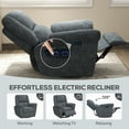 thumbnail image 4 of HOMCOM Fauteuil Inclinable Électrique, Fauteuil Inclinable Rembourré avec Ports USB, 4 of 10