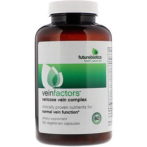 FutureBiotics, VeinFactors, Varicose Vein Complex, 180 Vegetarian Capsules (Pack of