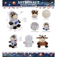 thumbnail image 3 of DolliBu Giraffe Astronaut Plush Toy - Super Soft Safari Life Astronaut Stuffed Animal Plush with Space Helmet and NASA Astronaut Suit, Cute Spaceman Doll Decor for Girls and Boys - 8.5 Inch, 3 of 8