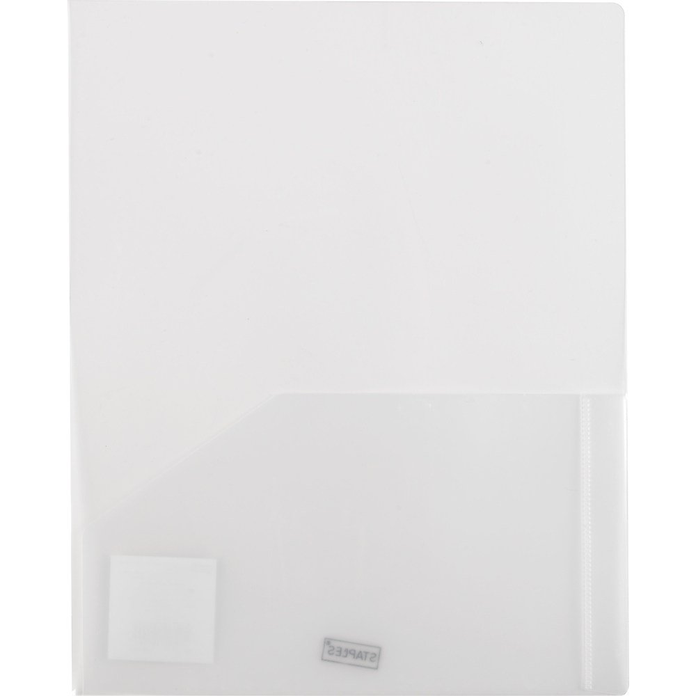 Staples Report Cover with 2 Pockets Plastic Clear 970151