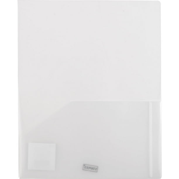 Staples Report Cover with 2 Pockets Plastic Clear 970151