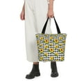 thumbnail image 5 of Tote Bag for Women/Men - Sunflowers checkered plaid Handbags Shoulder Bag Zipper Closure Shopping Travel Gym Toy Bag Beach Bag, 5 of 6