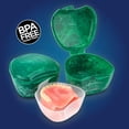 thumbnail image 2 of Easy Open Denture Bath & Case, with Strainer Basket for Soaking, Cleaning, and Storage, Two Pack (Emerald & Emerald), 2 of 6