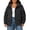 Black, variant on Women's Plus Size Ski Jacket Windproof Waterproof Warm Winter Padded Coat with Pockets Hooded Mountain Snow Thick Outerwear for Cold Weather Pink