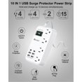 thumbnail image 4 of Protector contra sobretensiones Beeiker 6 USB de 15 pies con 4 enchufes, 4 of 8