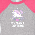 thumbnail image 4 of Inktastic My Nana Loves Me Unicorn Girls Baby Bodysuit, 4 of 5