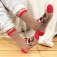 thumbnail image 4 of Women's 1 Pair Super Soft Cute Fuzzy Cozy Warm Animal Face Indoor Outdoor Cabin Crew Home Socks, Monkey, 4 of 7