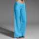 thumbnail image 2 of Pantalones largos de algodón con cintura elástica y pierna ancha para mujer, 2 of 8
