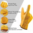 thumbnail image 2 of Guantes de jardinería KAIYANG de piel de vaca transpirables y flexibles para hombres y mujeres M, 2 of 3