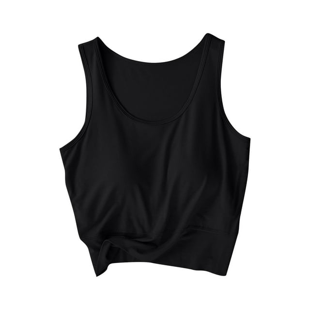 Tnhcen Haut de Soutien-Gorge Sans Coutures à Manches Courtes à Col Rond Uni pour Femmes - Ensemble de Nuit en Modal avec Soutien-Gorge Intégré pour Femmes M-3TG Tenue d'Intérieur d'Été Confortable