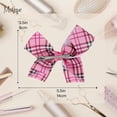 thumbnail image 5 of 5.5 Inch Plaid Bow Hair Clip (Light Pink), 5 of 5