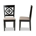 thumbnail image 3 of Renaud Modern Sand Fabric Upholstered 2-Piece Dining Chair Set, 3 of 6