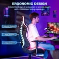 thumbnail image 6 of Hoffree Gaming Chair with Speakers Gamer Chair with Footrest and Massage Reclining Video Game Chair with Led Lights and Swivel Seat and Headrest and 2D Armrests for Adults, 6 of 10