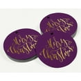 thumbnail image 3 of Inkdotpot 50 Pack Real Gold Foil Paper Tags Merry Christmas Favor Hang Tags, 3 of 7