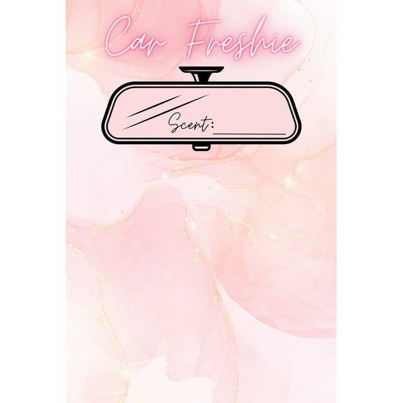 Car Freshie Insert Cards  50 pk 4x6 Modern Marble Gold, fits in 5x7 for Holographic Bags Freshie Scent Label Care Instruction Cardstock