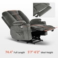 thumbnail image 4 of MCombo Oversized Power Lift Recliner Chair with 27.2'' Extra Wide Seat for Big and Tall Elderly People, Fabric R7541 (Grey, Large-Wide), 4 of 9