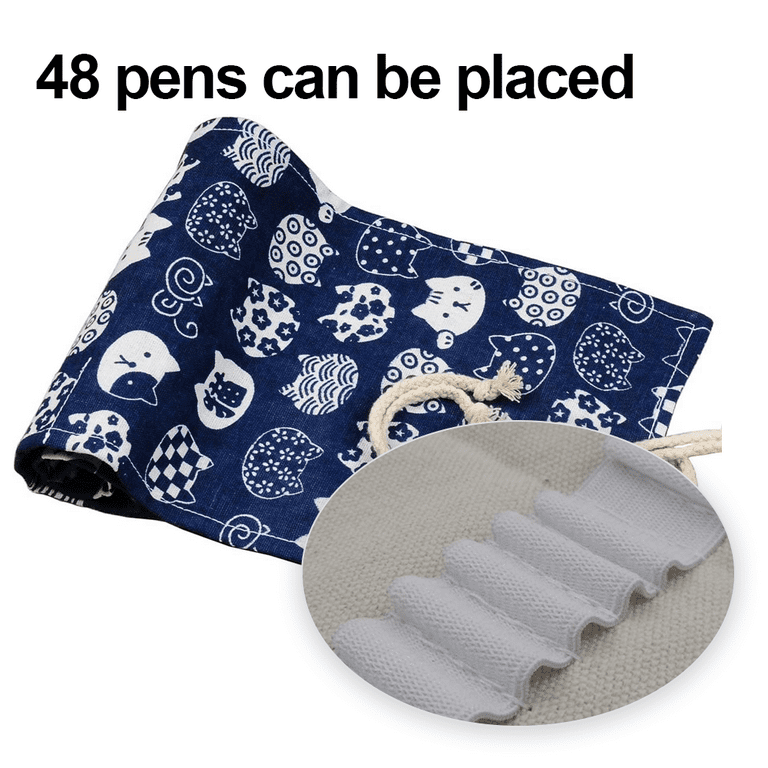 12/24/36/48/72 Canvas Roll Pencil Case 80s Hawaii Roll up Case, Pen Pouch,  Pen Wrap, Brush Holder, Artist Gifts, Flux Crafts