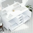 thumbnail image 4 of White 72 In. Double Bath Vanity With Quartz - 70 Mirror Included , Spacious Storage Surface, Stain-, Generous, 4 of 7