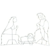 3-Piece Lighted Holy Family Nativity Scene Outdoor Christmas Decoration Set