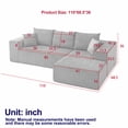 thumbnail image 2 of Miekor Modern Corduroy Upholstered Sectional Sofa Couch Set,Modular 108" L Shaped Sectional Living Room Sofa Set With 5 Pillows,Free Combination Sofa Couch for Living Room,Bedroom(Right Chaise) 0367, 2 of 16